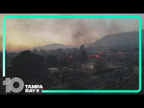 CALIFORNIA WILDFIRES: Live aerials show widespread devastation