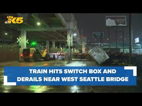 Train derailment near West Seattle Bridge