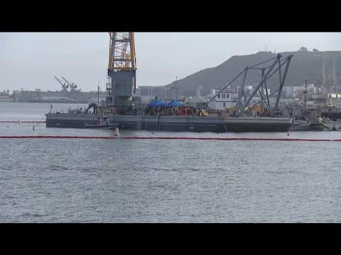 Recovery of Navy jet that crashed into San Diego Bay continues