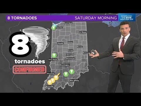 Up to 8 tornadoes confirmed by NWS across Indiana | Latest map tracks