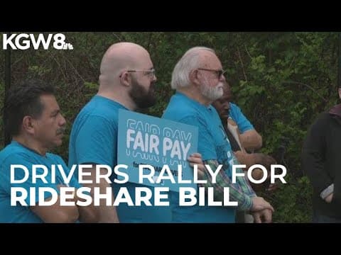 Rideshare drivers hold rally for ‘driver rights bill’ in Salem