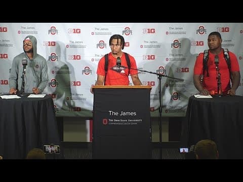 C.J. Stroud, Xavier Johnson, Mike Hall Jr. postgame interview | Ohio State-Notre Dame