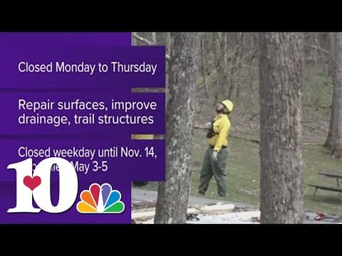 National Park Service temporarily closing trail at Great Smoky Mountains for rehabilitation work