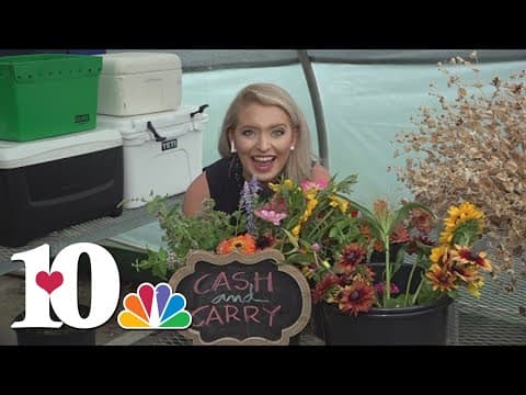Katie with Special Growers making bouquets for a good cause