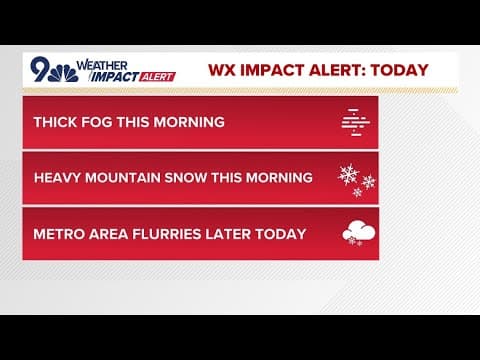 Extend forecast | Mountain snow continues with metro area flakes likely later today