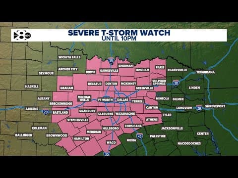 LIVE DFW WEATHER: Tracking severe thunderstorms moving across North Texas