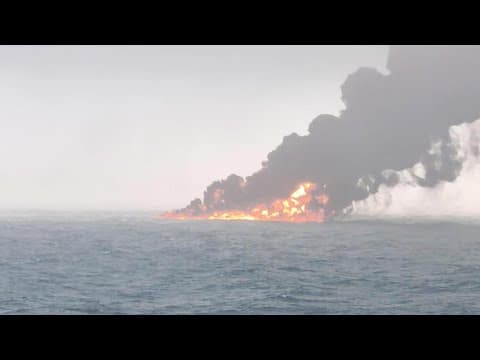 Tanker and cargo ship crash off British coast