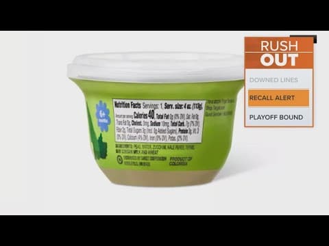 Recall alert issued for baby food
