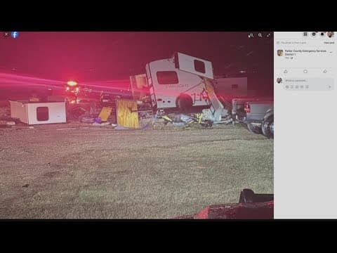 Wind damage, overturned semi-trucks reported in North Texas as severe storms move through