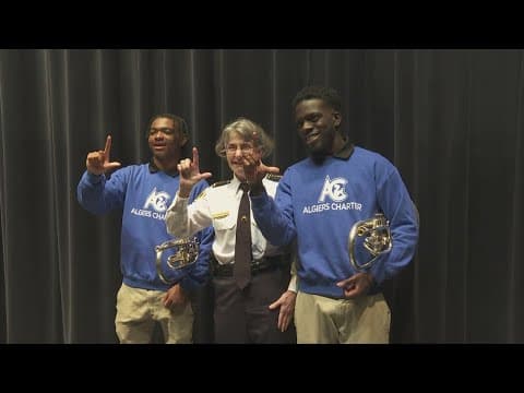 School honors students after parade incident