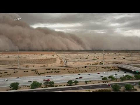 Dust storms and monsoon rain in southwest U.S.