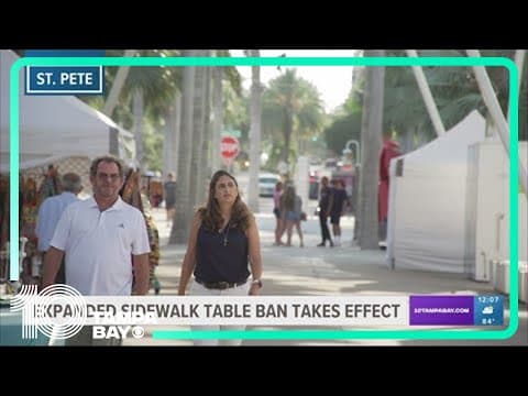 Expanded sidewalk table ban takes effect