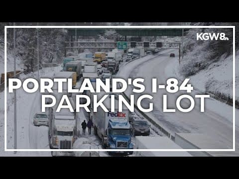 Cars remain abandoned along I-84 in Portland