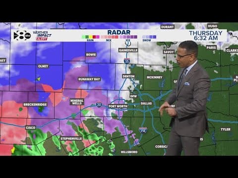 DFW Weather: Flurries begin to fall in North Texas Thursday morning