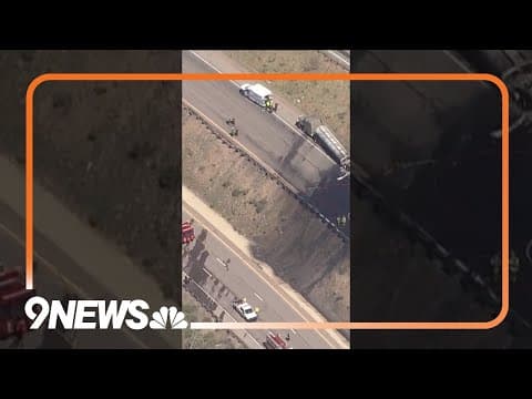 Fiery Tanker Crash Closes Interstate During Hazmat Cleanup