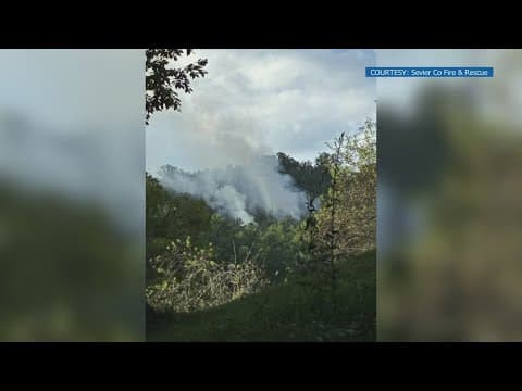 Sevier County crews battle brush fire in remote area south of East Fork, 70% contained