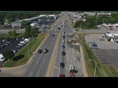 Water main break closes parts of major road on Indy's northwest side