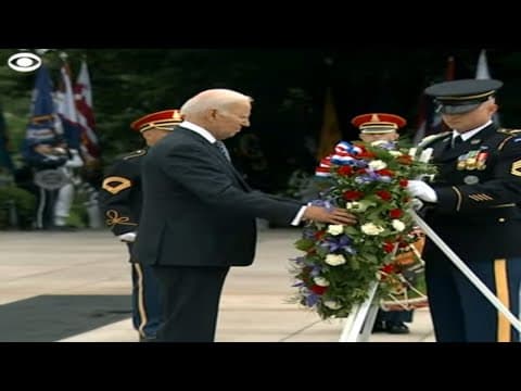 President Biden lays wreath at the Tomb of the Unknown Soldier #shorts