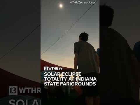 Solar eclipse totality goes over Indianapolis at Indiana State Fairgrounds