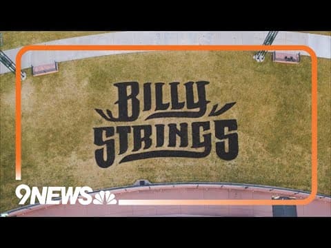 Billy Strings logo installed into lawn of Fiddler's Green Amphitheatre