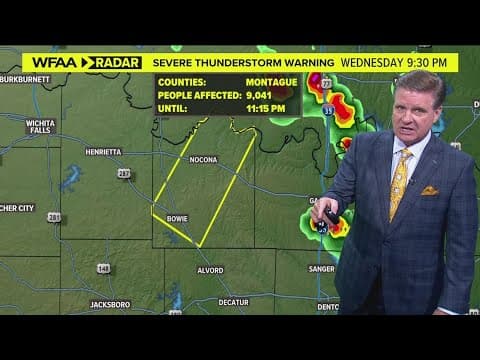 Severe thunderstorm warnings issued for multiple North Texas counties