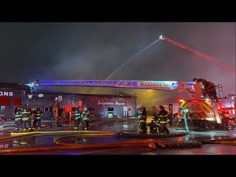 Crews battle 2-alarm building fire on Indianapolis' far east side