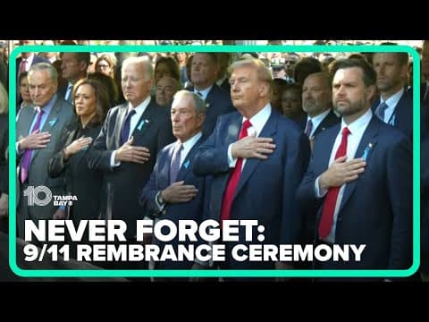 9/11 Remembrance Ceremony at Ground Zero in New York City.