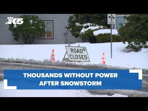 Western Washington snowstorm: Thousands without power, freeways closed