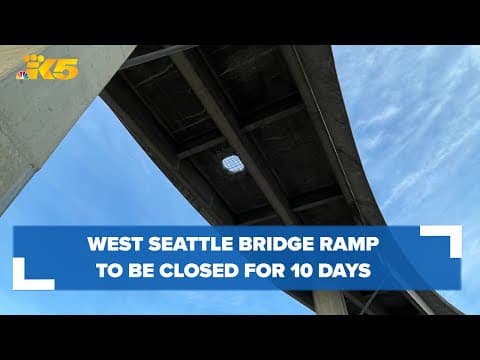 West Seattle Bridge ramp will be closed 10 days during repairs