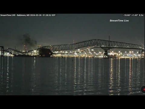 Latest: Bridge in Baltimore collapsed after ship hit it