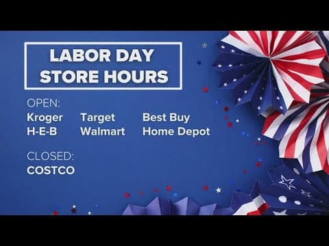 What's open and closed for Labor Day