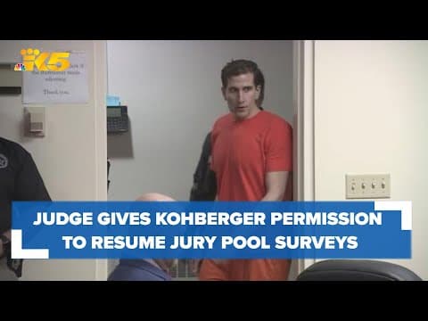 Judge gives Bryan Kohberger permission to resume jury pool surveys