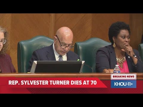 Mayor John Whitmire announced the passing of former Mayor Sylvester Turner during council Wednesday.