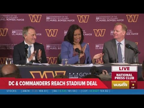 FULL PRESSER: Mayor Muriel Bowser, Josh Harris and NFL Commissioner Roger Goodell announce Commander