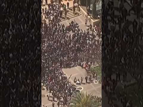 San Diego State University students staged a walkout, called on university to divest from Israel