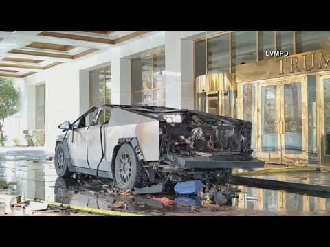 Cybertruck loaded with fireworks explodes near Trump's Vegas hotel, one dead