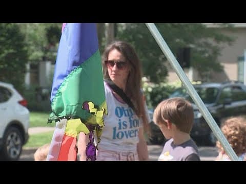 Community rallies after someone burns Pride flag outside of Canal Winchester church