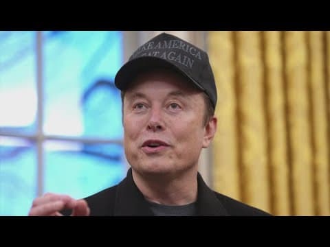 Elon Musk joins President Donald Trump's first cabinet meeting
