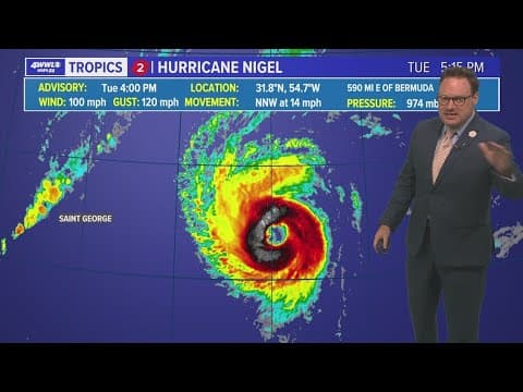 Tropical Update: Nigel no threat to land
