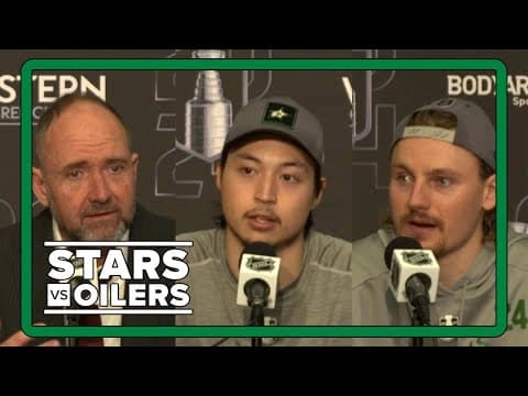 Stars-Oilers Western Conference Final Game 3 post-game interviews: Robertson, Hintz and DeBoer