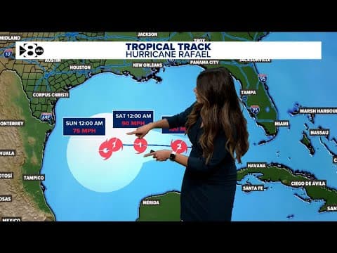 Hurricane Rafael tracker: Latest forecast path, category, cone and impacts Thursday