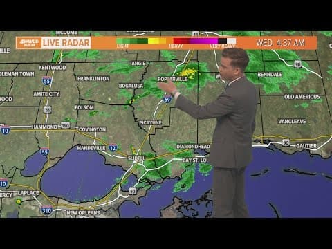 New Orleans Weather: Not as stormy today, but staying warm and humid