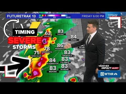 Timing when to expect severe storms for Indiana | Wind, hail and tornado alert