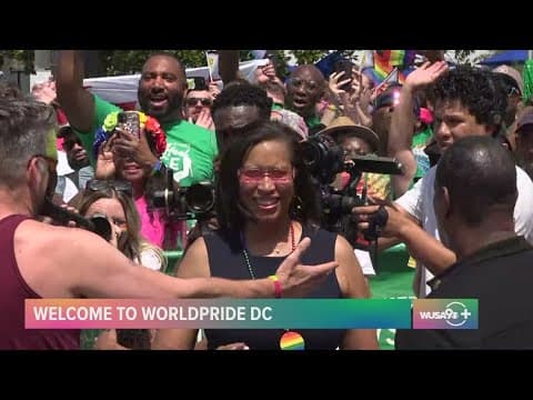 Mayor Muriel Bowser marches in WorldPride 2025