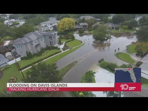 Davis Islands flooding drone video