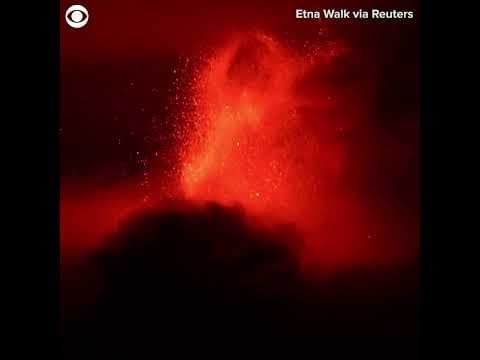 Mount Etna erupts in Italy