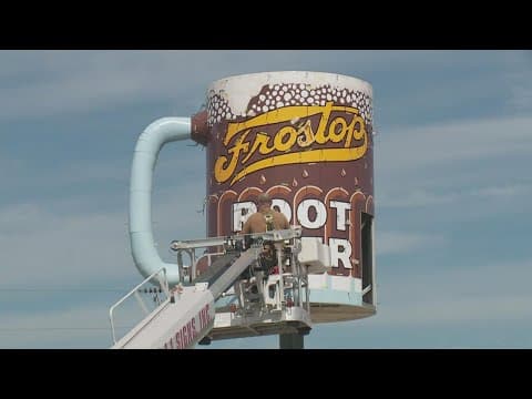 Sign of hope: Frostop mug back in its place atop Laplace restaurant