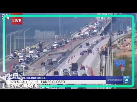 Howard Frankland Bridge lanes still partially closed