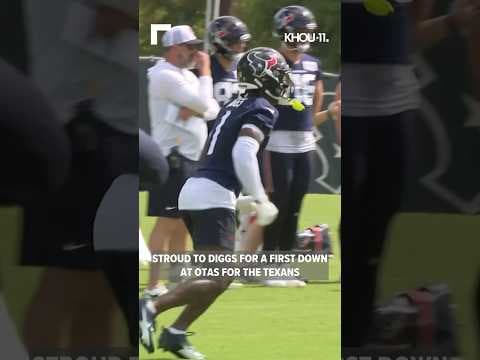 CJ Stroud to Stefon Diggs for a first down at #Texans OTAs #shorts #sports #nfl #houston