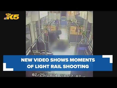New video shows moments of shooting on light rail train in Seattle